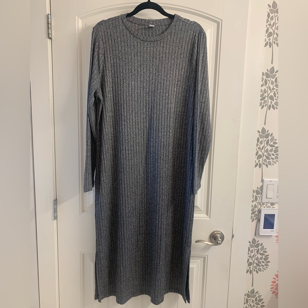 Long Rib Knit Dress